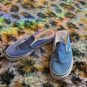 Vans Blue Slip-On Mule Sneakers